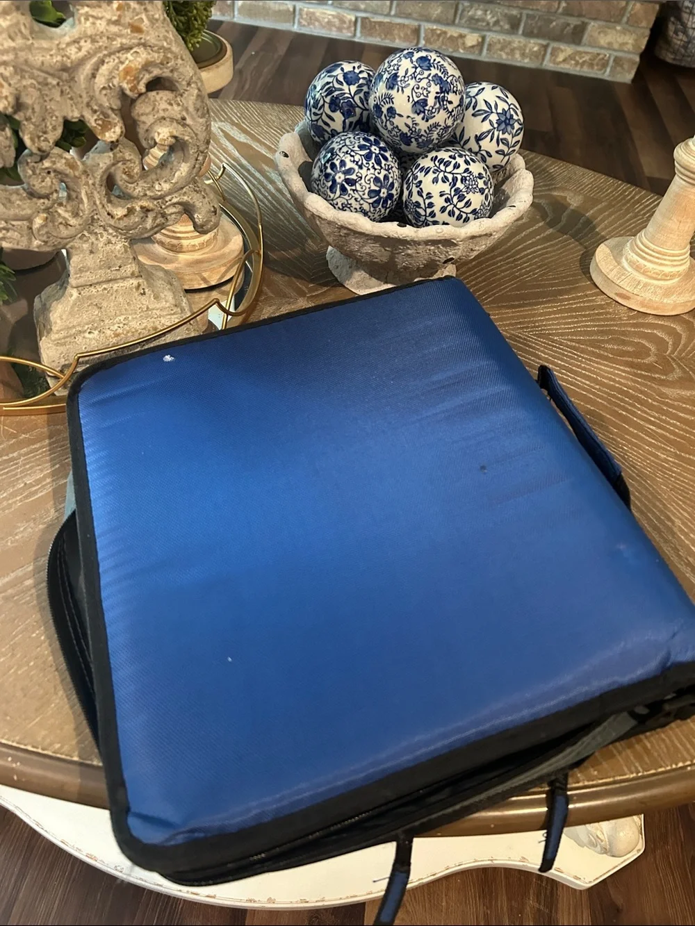 Case It Blue & White 3 Ring Organizer Bag & Laptop Case